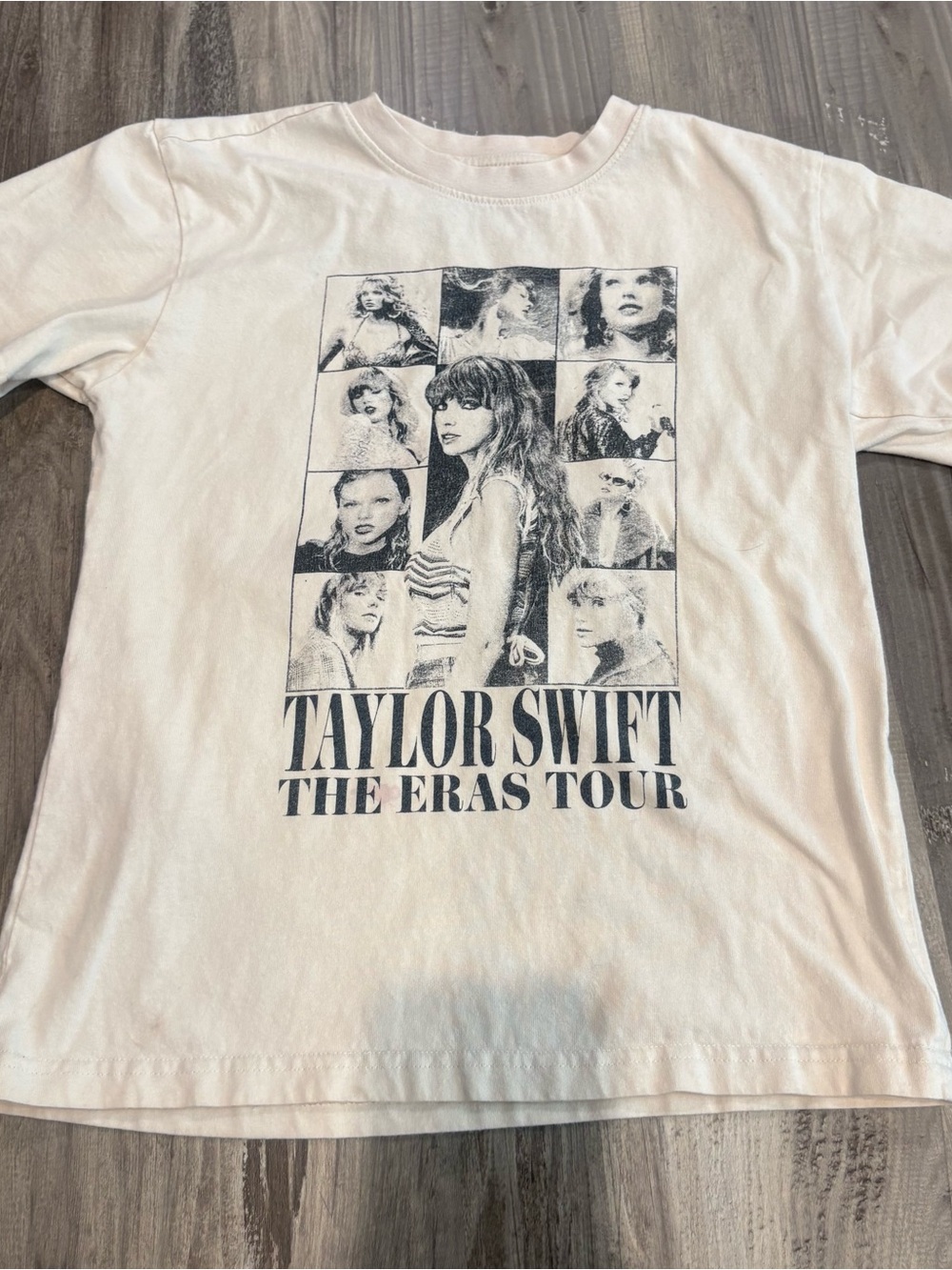 Taylor Swift The Eras Tour T-Shirt Size Youth M Official Concert Merch Beige